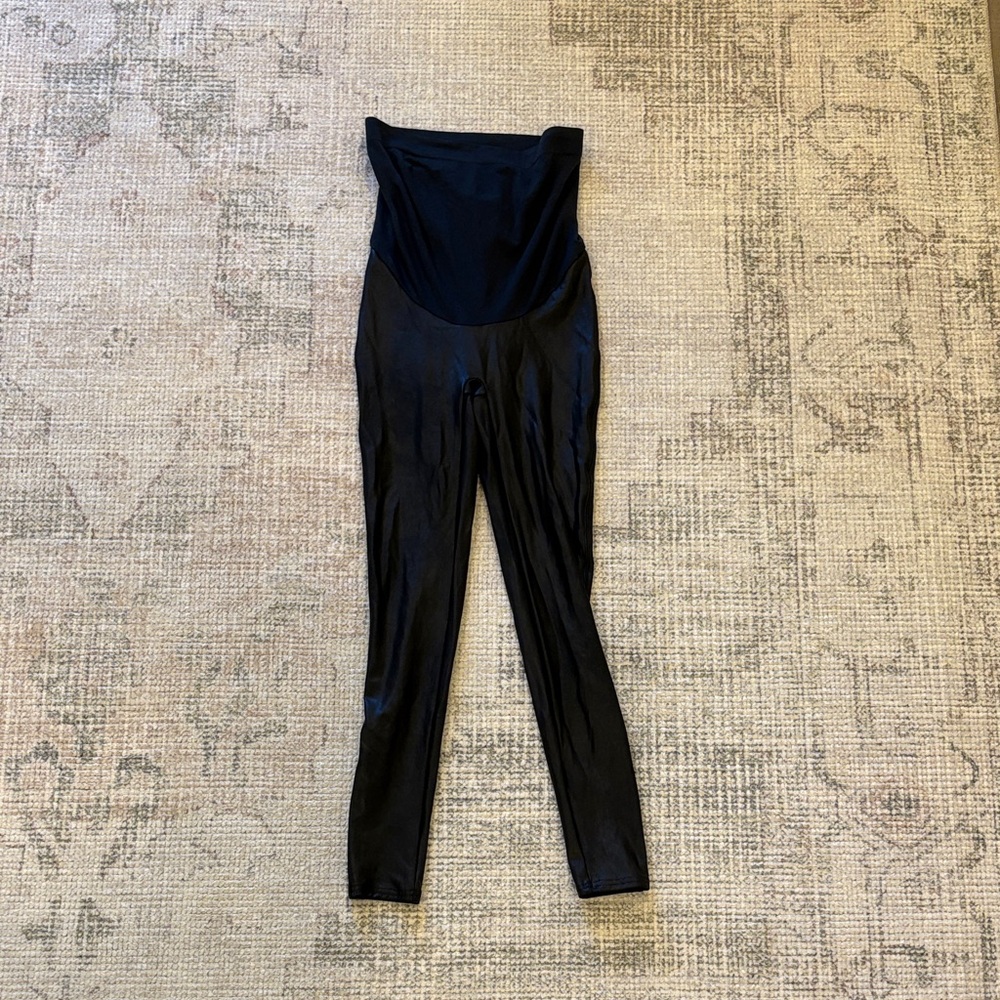 SPANX Black Maternity Leggings with Over-Belly Support
